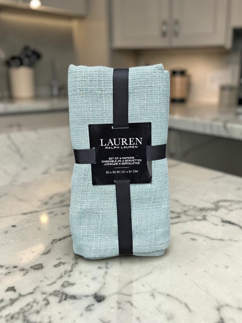 Lauren Ralph Lauren Dinner Napkins Textured New Holland Jade Green 20"x20" (4)